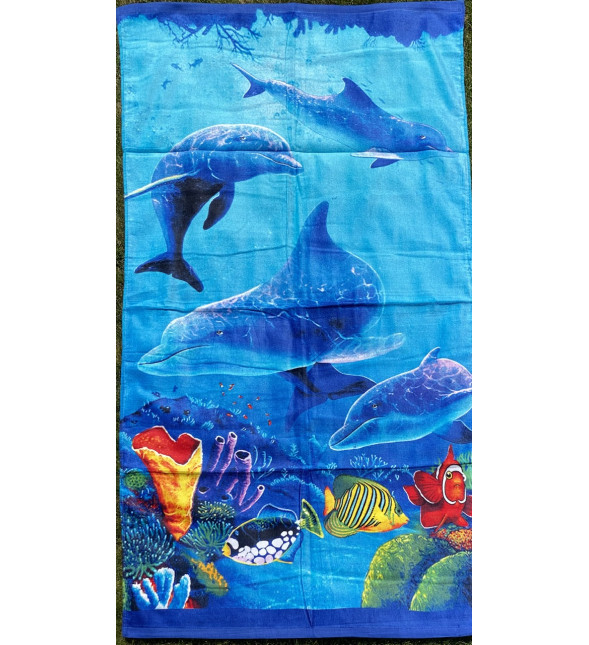 Пляжні рушники велюр-махра 70*140 см Море