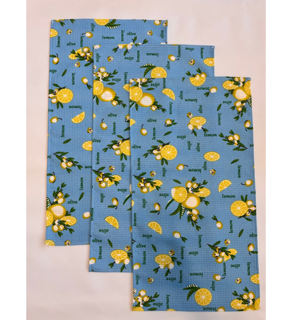 6 шт вафельних рушників 35*70 см Olive