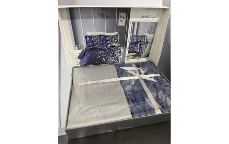Полуторний комплект First Choice Cotton Satin Living Navy Blue