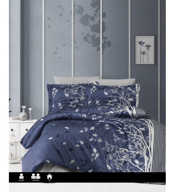 Полуторний комплект First Choice Cotton Satin Living Navy Blue