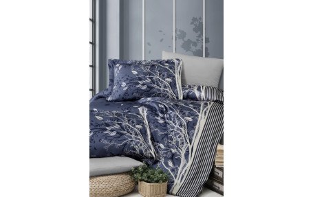 Полуторний комплект First Choice Cotton Satin Living Navy Blue