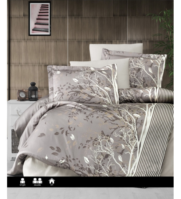 Евро комплект First Choice Cotton Satin Living Brown