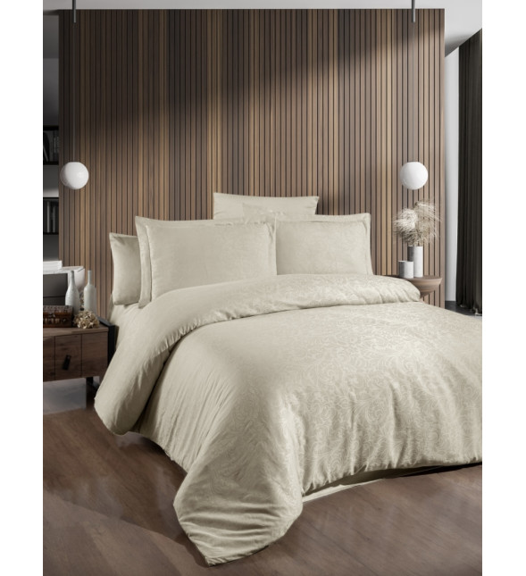 Евро комплект First Choice Jacquard Satin Tecna Champagne
