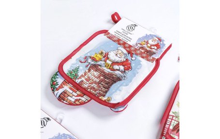 Набор для кухни “Santa” (прихватка + варежка) 
