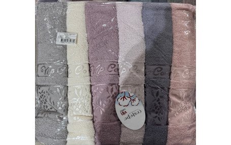 6 шт набор полотенец для сауны 80х150 см vip cotton Buket