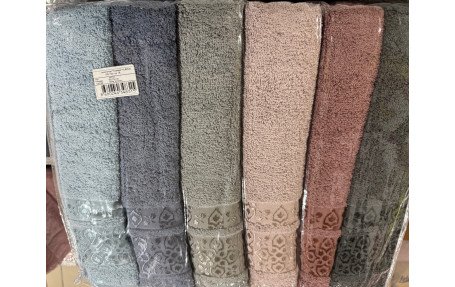 6 шт набор полотенец для сауны 80х150 см vip cotton Kumsal