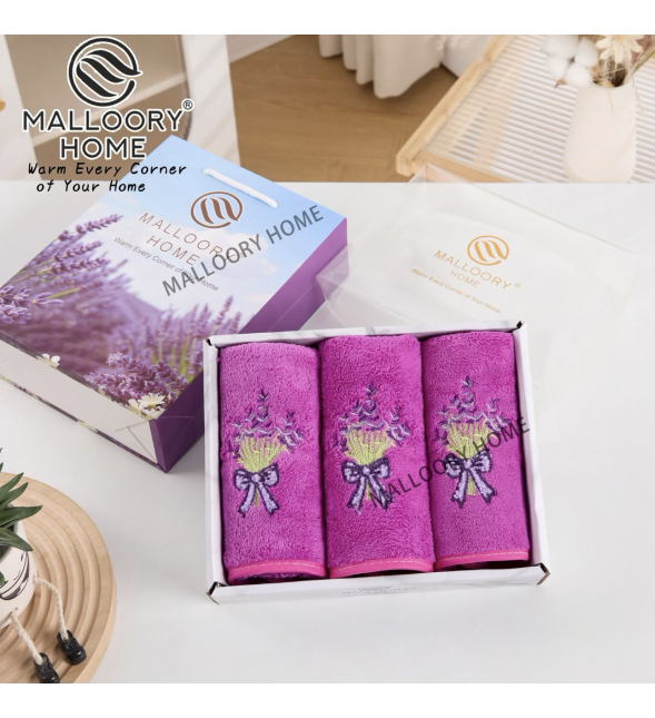 Набор полотенец из микрофибры 25*50 см + 25*50 см + 25*50 см Lavender mood