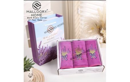 Набор полотенец из микрофибры 25*50 см + 25*50 см + 25*50 см Lavender mood